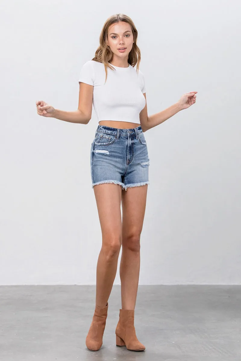 Gone Summer High Rise Mom Shorts