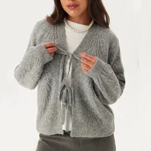 Toleet-Women Autumn Knitted Sweater Bow Tie Front Long Sleeve V Neck Cardigan Fashion Solid Color Kinitwear 90s Vintage Streetwear