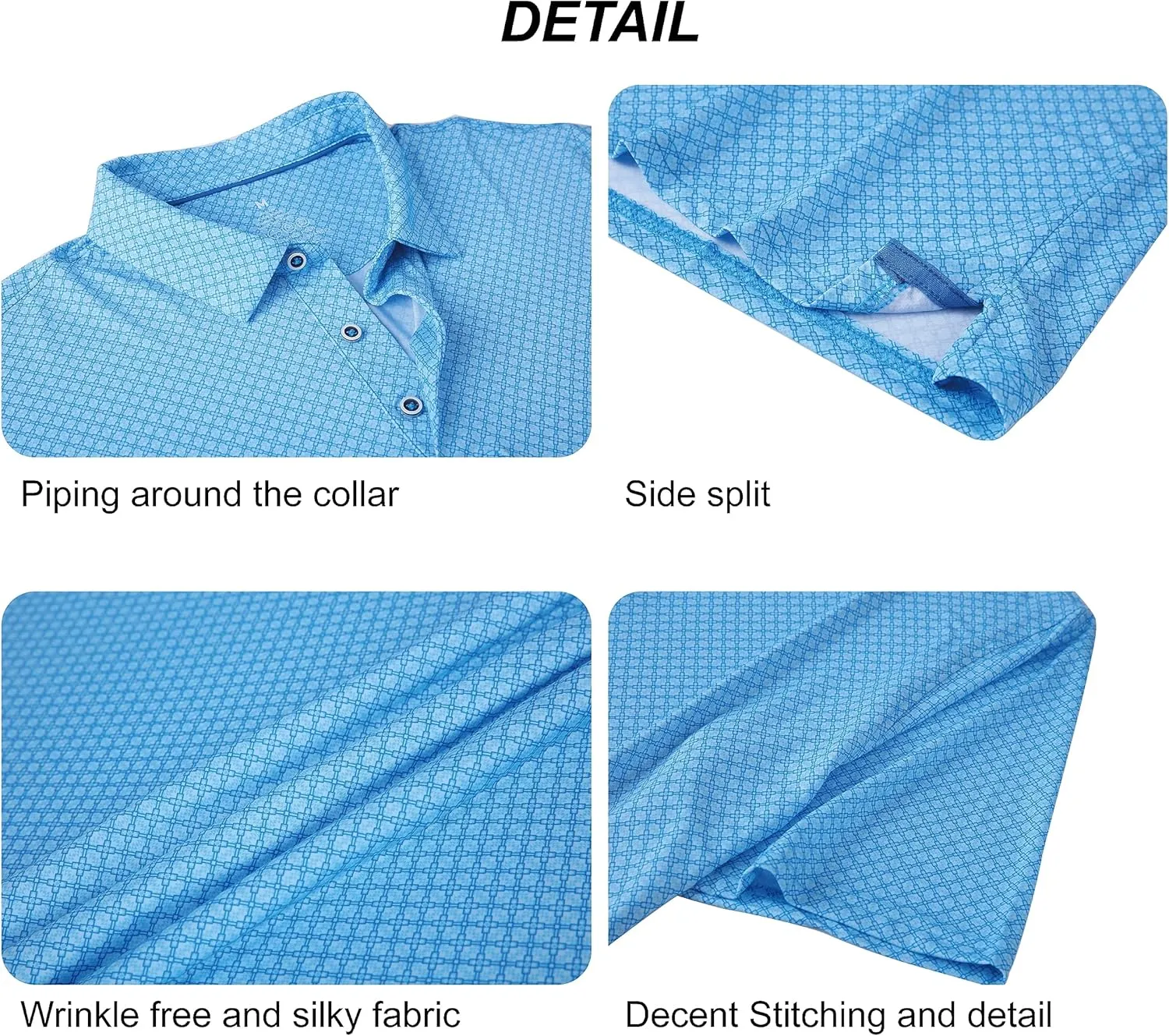 WARHORSEE Golf Polo Shirts for Men Short Sleeve Wrinkle Free 4 Way Stretch Moisture Wicking Performance Collared Tshirts